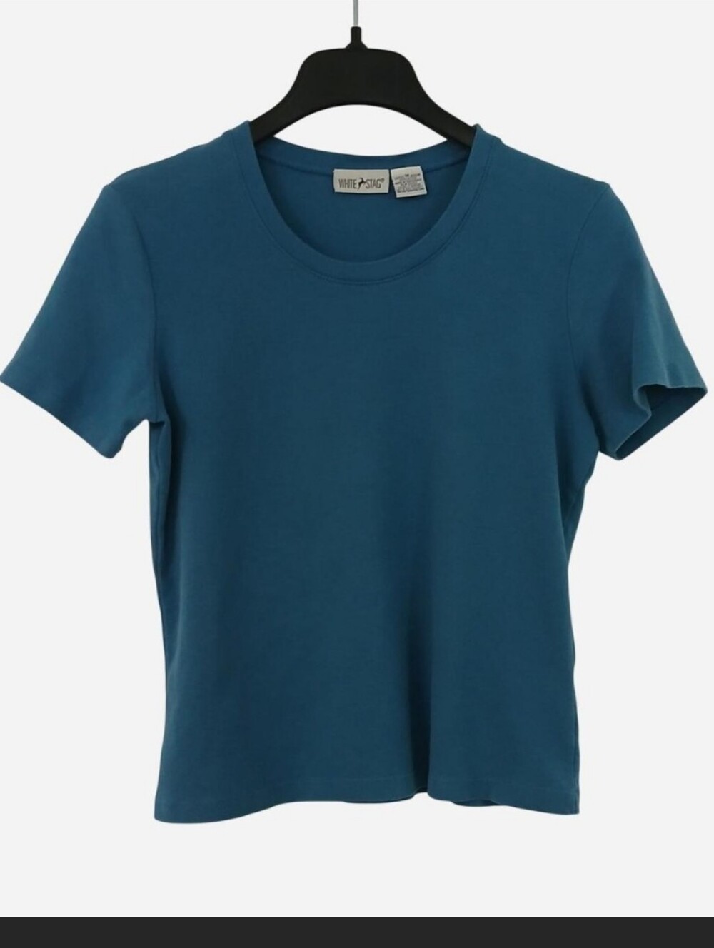 White Stag Ladies L Teal Blue Short Sleeve Top